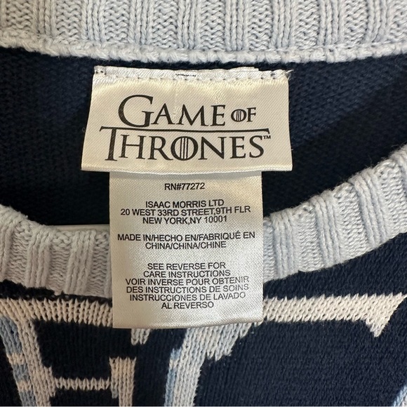 Game of Thrones Mens Sweater GOT Deck the Wall Ugly Sweater Size M - Picture 2 of 6